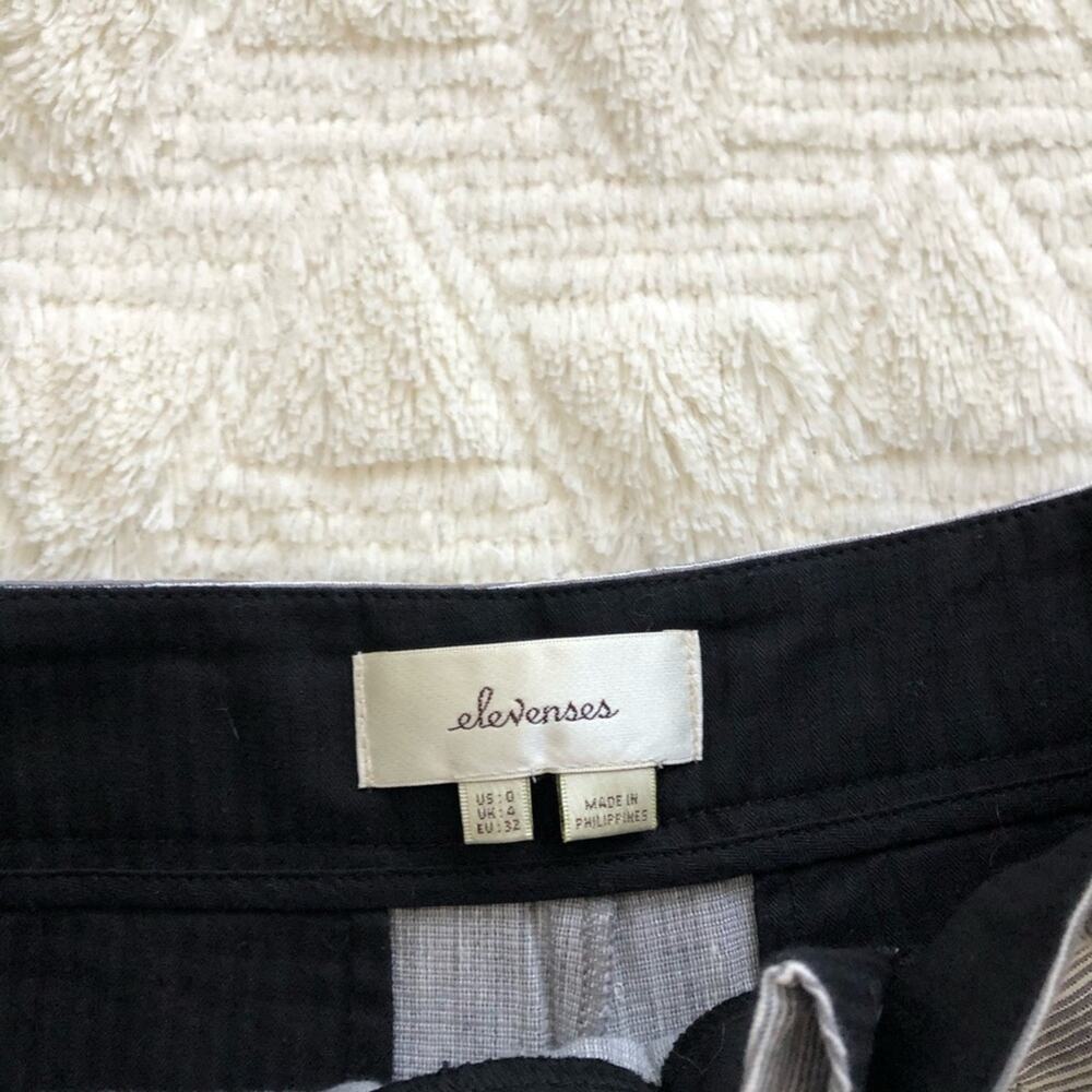 Anthro Elevenses Seastripe Grey Tie-Front Shorts - Picture 4 of 5